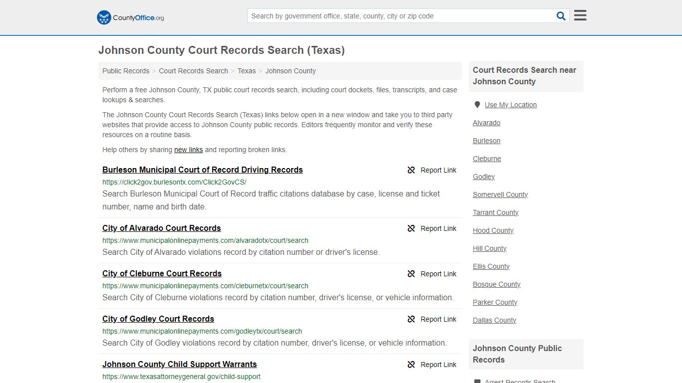 Johnson County Court Records Search (Texas) - County Office